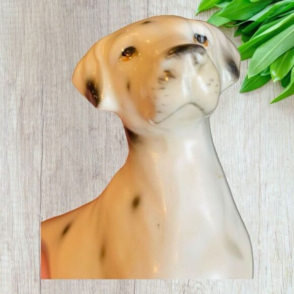 Vintage Dalmatian Dog Ceramic Figurine Made in Japan Tail Up Sweet Face - Picture 8 of 10